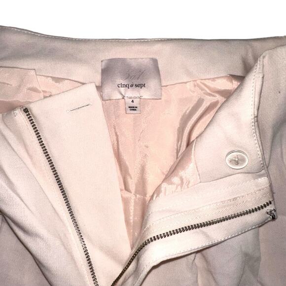 NWOT Cinq A Sept Ruthy Side Sequin Stripe Blush Pink Pleated Front Pants 4 - Picture 5 of 9